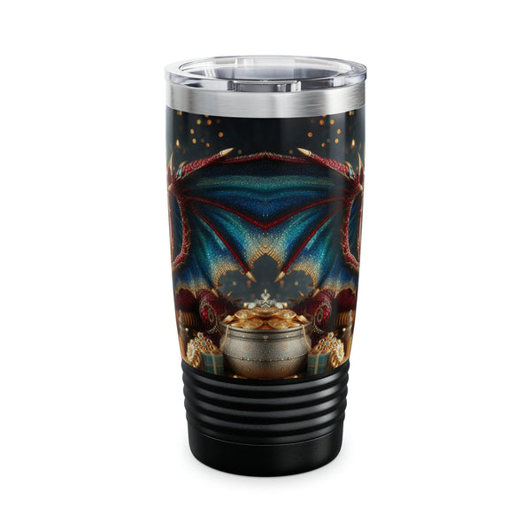 Personalized Double Dragon Ribbed Tumbler Ssteel 20oz 2024 Chinese New Year Dragon vacation tumbler Gift for Dragon fan housewarming new job- Tumbler Mug Water Bottle-Tumblers & Water Glasses