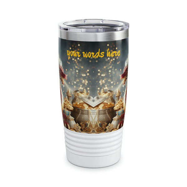 Personalized Double Dragon Ribbed Tumbler Ssteel 20oz 2024 Chinese New Year Dragon vacation tumbler Gift for Dragon fan housewarming new job- Tumbler Mug Water Bottle-Tumblers & Water Glasses