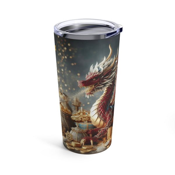 Personalized Double Dragon Tumbler Ssteel 20oz 2024 Chinese New Year Dragon birthday gift vacation tumbler Gift for Dragon fan housewarming- Tumbler Mug Water Bottle-Tumblers & Water Glasses