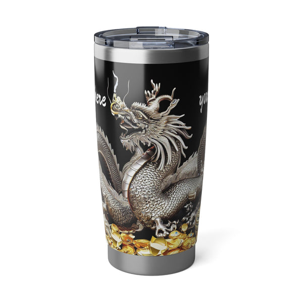 Personalized Silver Dragon Tumbler Ssteel 20oz 2024 Chinese New Year Lucky Dragon Gift for Dragon lover housewarming Couple Valentine Day- Tumbler Mug Water Bottle-Tumblers & Water Glasses