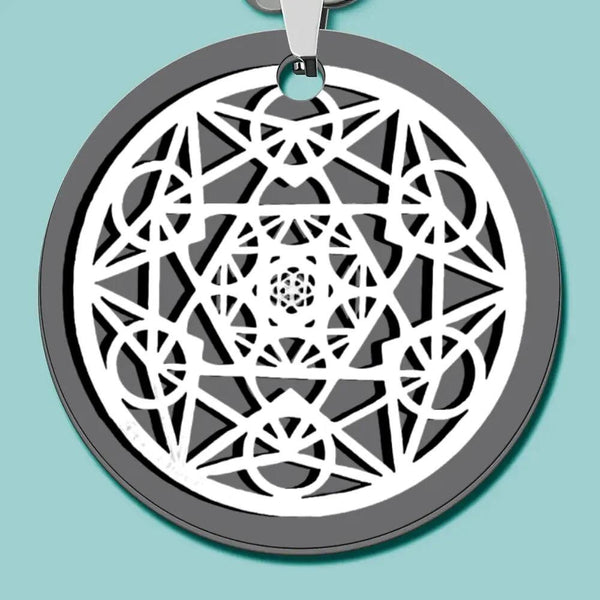 Laser Engraved Metatron Sacred Geometry Pendant Necklace Orgone Zen Harmony Meditation Gift for Birthday Mothers Day Gifts for Wife BFF Mom- Custom & Braille Jewelry-Pendants