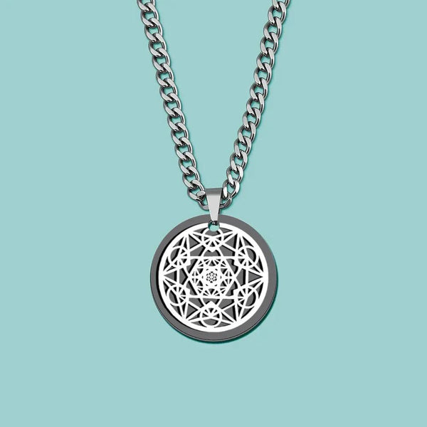 Laser Engraved Metatron Sacred Geometry Pendant Necklace Orgone Zen Harmony Meditation Gift for Birthday Mothers Day Gifts for Wife BFF Mom- Custom & Braille Jewelry-Pendants