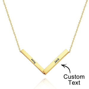 Personalised Folding Name Bar Necklace Birthday Mothers Day Anniversary gift for wife mom girlfriend sister grandmothers garden jewelry- Custom & Braille Jewelry-Charm Necklaces
