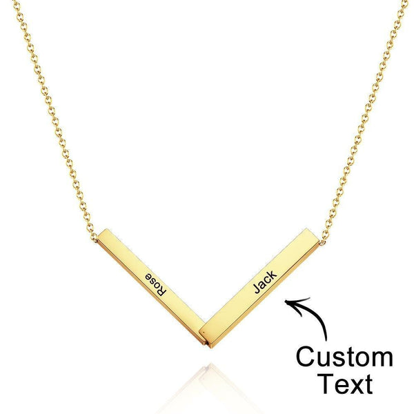 Personalised Folding Name Bar Necklace Birthday Mothers Day Anniversary gift for wife mom girlfriend sister grandmothers garden jewelry- Custom & Braille Jewelry-Charm Necklaces