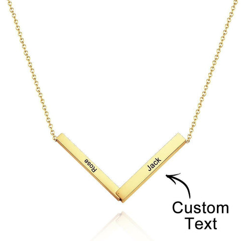 Personalised Folding Name Bar Necklace Birthday Mothers Day Anniversary gift for wife mom girlfriend sister grandmothers garden jewelry- Custom & Braille Jewelry-Charm Necklaces