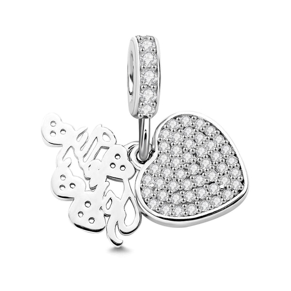 Personalised Photo Heart Charm Anniversary Birthday Mothers day gift for wife mom daughter sister bridesmaid jewelry grandmothers garden- Custom & Braille Jewelry-Charms