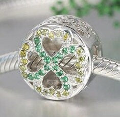 Personalised Photo Four-leaf Clover Charm Anniversary Birthday Mothers day Retirement St Paddys gift for wife mom daughter sister bridesmaid- Custom & Braille Jewelry-Charms