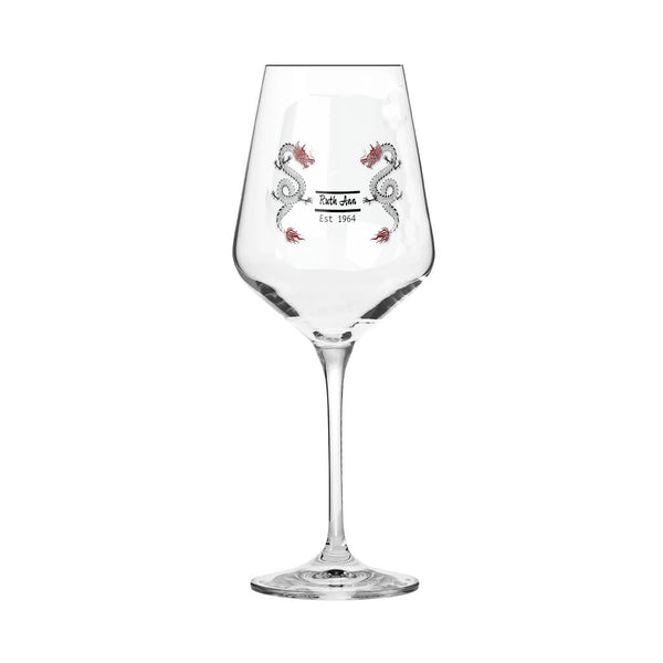 Personalized Name Dragon Stem Wine Glass monogram birthday anniversary gift for wife mom son dad groom best friend retirement graduation- Tumbler Mug Water Bottle-Wine Glasses & Charms