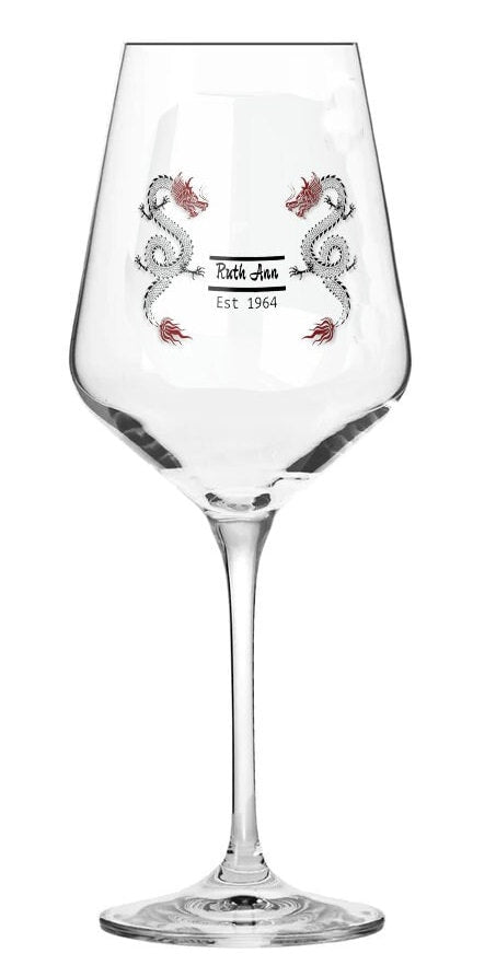 Personalized Name Dragon Stem Wine Glass monogram birthday anniversary gift for wife mom son dad groom best friend retirement graduation- Tumbler Mug Water Bottle-Wine Glasses & Charms
