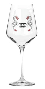 Personalized Name Dragon Stem Wine Glass monogram birthday anniversary gift for wife mom son dad groom best friend retirement graduation- Tumbler Mug Water Bottle-Wine Glasses & Charms