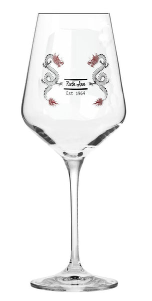 Personalized Name Dragon Stem Wine Glass monogram birthday anniversary gift for wife mom son dad groom best friend retirement graduation- Tumbler Mug Water Bottle-Wine Glasses & Charms