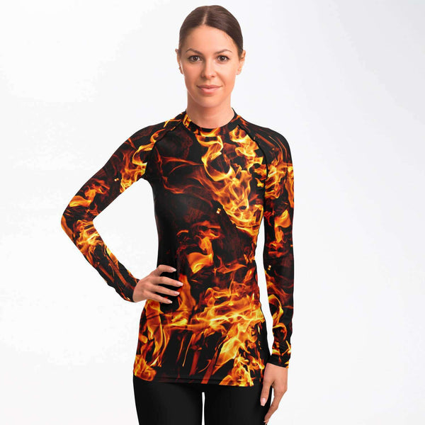 XS-4XL Fire Flames Mens Rashguard,Long Sleeve SlimFit top,UPF 50+,Printed & Handsewn Rashguard Mens Swimwear,mens sportswear,mens sporty top