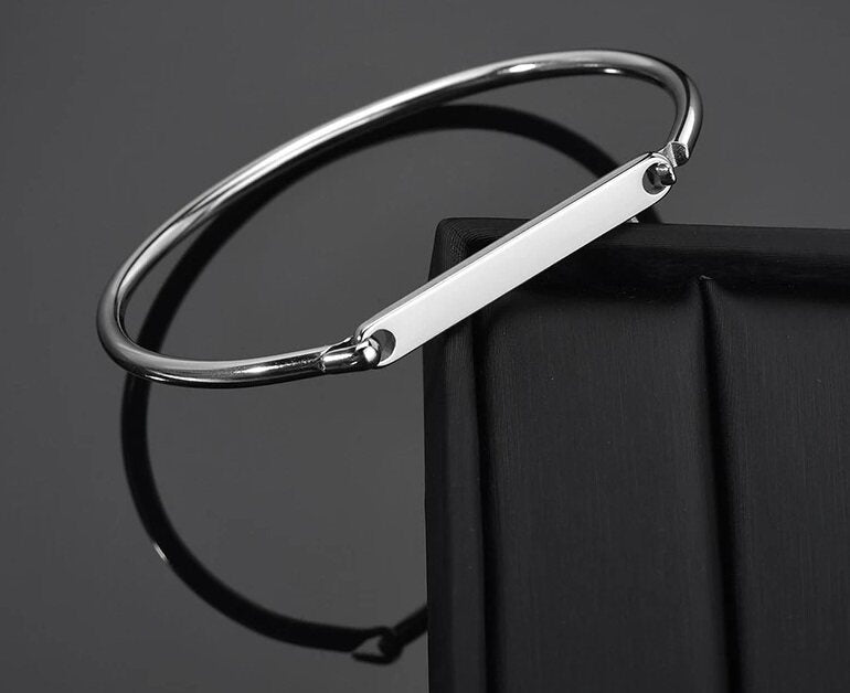 Stainless Steel Lettering Bracelet