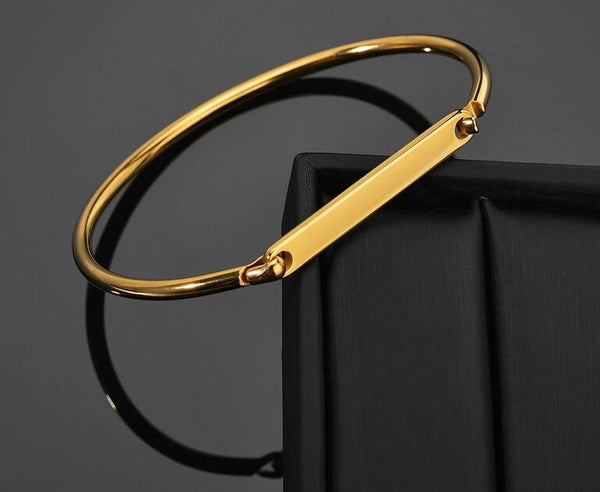 Stainless Steel Lettering Bracelet
