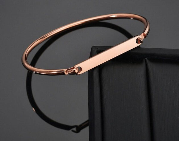 Stainless Steel Lettering Bracelet