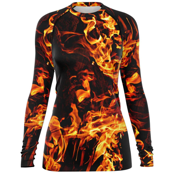 XS-4XL Fire Flames Mens Rashguard,Long Sleeve SlimFit top,UPF 50+,Printed & Handsewn Rashguard Mens Swimwear,mens sportswear,mens sporty top