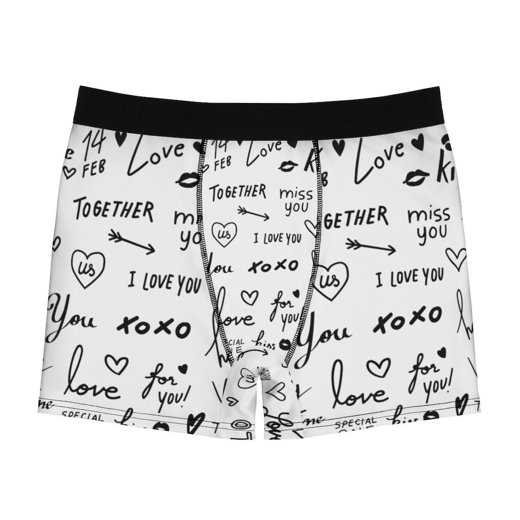 Love Notes Splash Mens Boxer Brief, Christmas/Thanksgiving/Birthday/His/Hers/Couple/Anniversary/Graduation Gifts