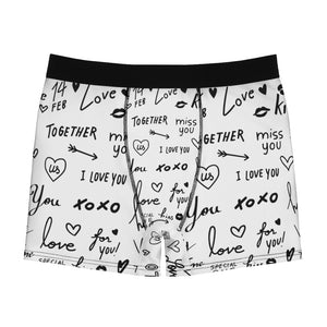 Love Notes Splash Mens Boxer Brief, Christmas/Thanksgiving/Birthday/His/Hers/Couple/Anniversary/Graduation Gifts
