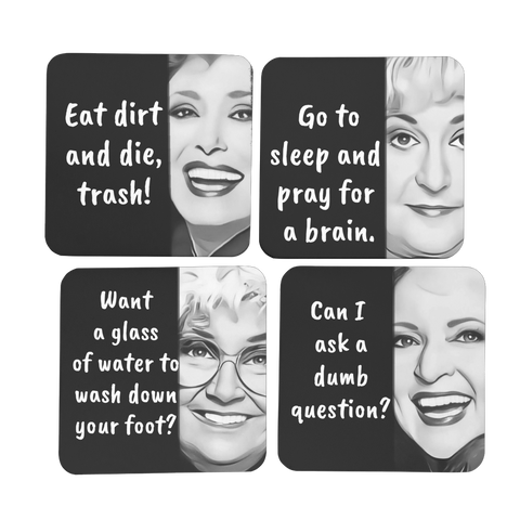 4pcSetAGoldenGirls Hardboard Coaster Set of 4