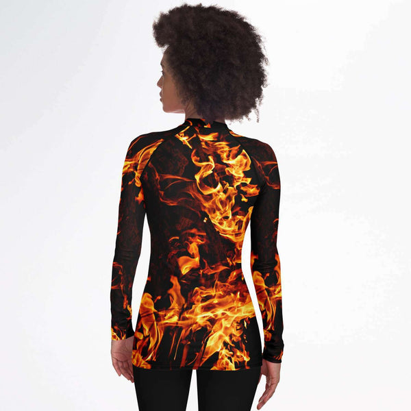 XS-4XL Fire Flames Mens Rashguard,Long Sleeve SlimFit top,UPF 50+,Printed & Handsewn Rashguard Mens Swimwear,mens sportswear,mens sporty top