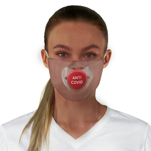 Anti Covid Baby Pacifier 3D Printed Realistic Expression Unisex Fabric Mask, Light, Medium and Dark  , Reusable 2 layer Polyester Cloth