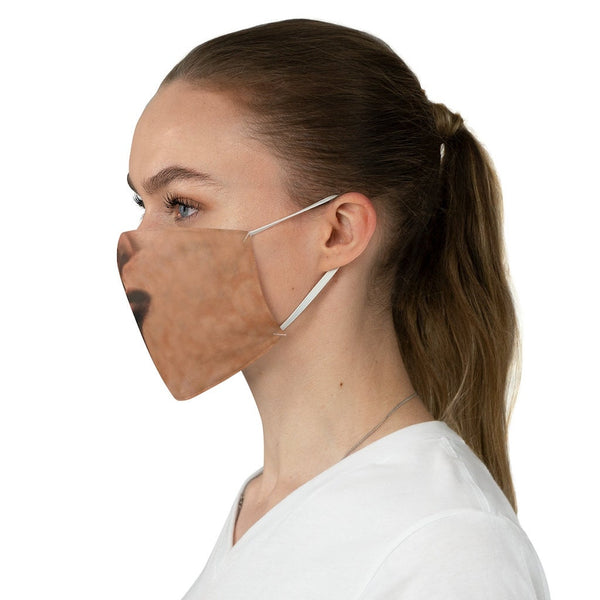 Padlocked mouth 3D  Printed Realistic Expression Unisex Fabric Mask for Light, Medium and Dark  , Reusable 2 layer Polyester