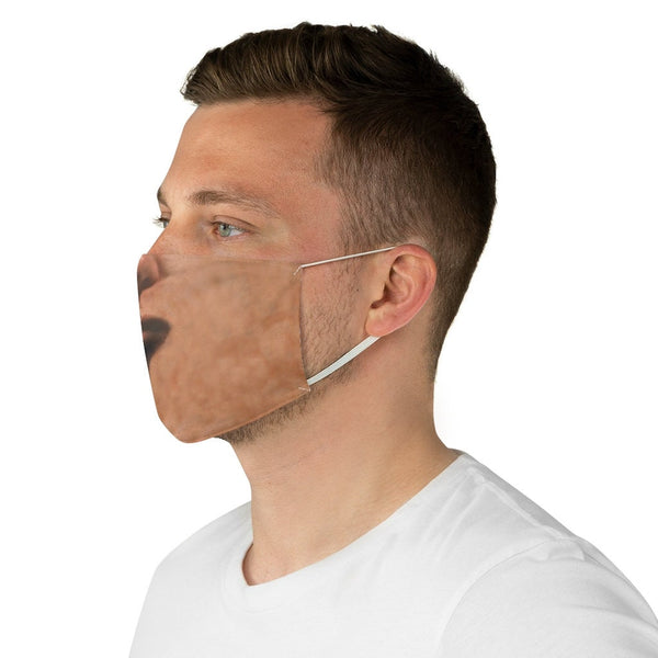 Padlocked mouth 3D  Printed Realistic Expression Unisex Fabric Mask for Light, Medium and Dark  , Reusable 2 layer Polyester