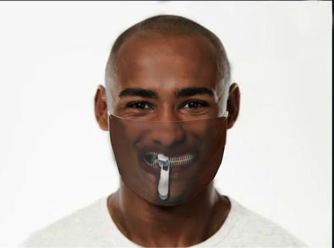 Zipped Lips  Realistic   Face Mask for Light,Medium/Dark skin/Adults/Kids,Washable Reusable 2 layer Polyester,Funny Valentine&#39;s Gift