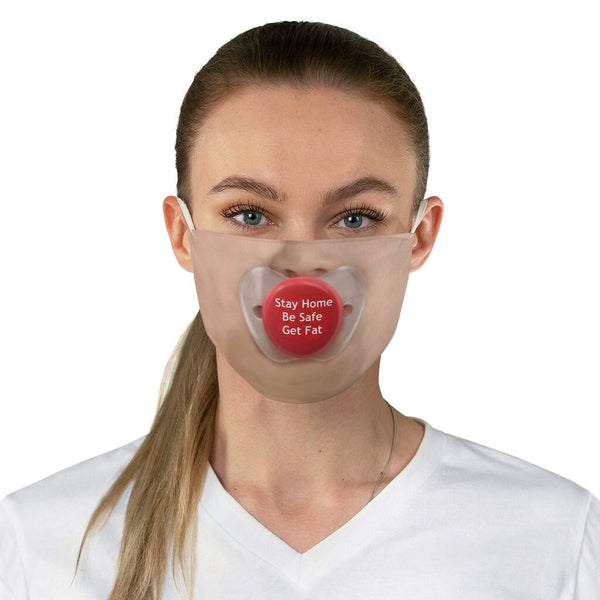 Stay Home Get Fat 3DPrinted Realistic Expression Unisex Fabric Mask - Light/Medium/Dark/Adult/Kids,Washable Reusable 2 layer Polyester Cloth