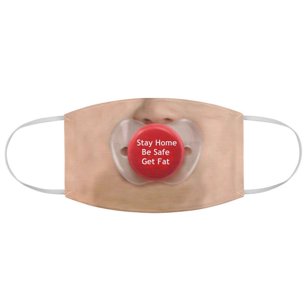 Stay Home Get Fat 3DPrinted Realistic Expression Unisex Fabric Mask - Light/Medium/Dark/Adult/Kids,Washable Reusable 2 layer Polyester Cloth
