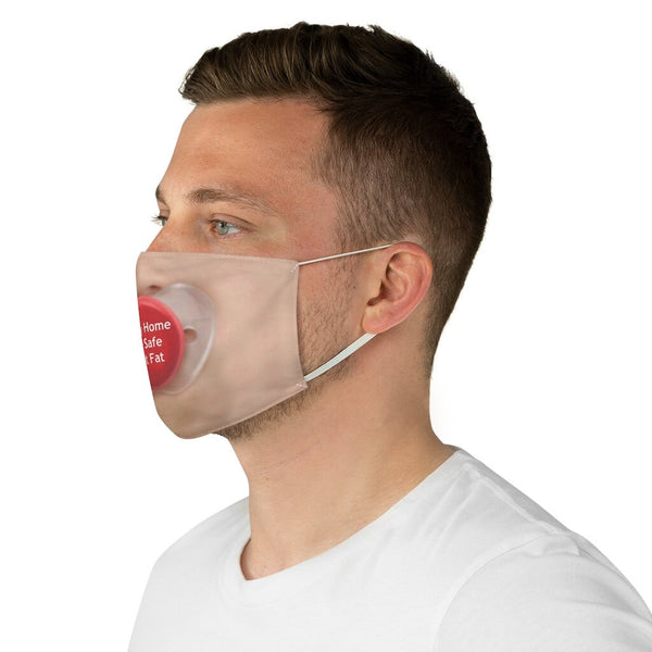 Stay Home Get Fat 3DPrinted Realistic Expression Unisex Fabric Mask - Light/Medium/Dark/Adult/Kids,Washable Reusable 2 layer Polyester Cloth