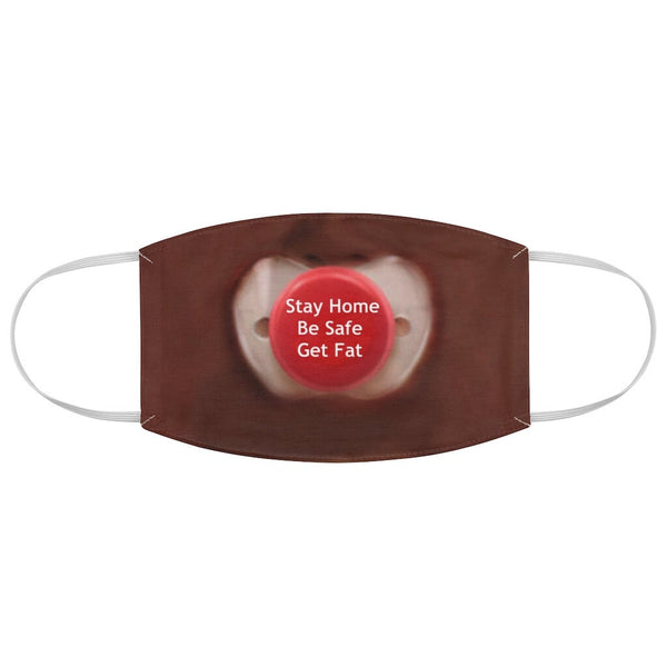 Stay Home Get Fat 3DPrinted Realistic Expression Unisex Fabric Mask - Light/Medium/Dark/Adult/Kids,Washable Reusable 2 layer Polyester Cloth