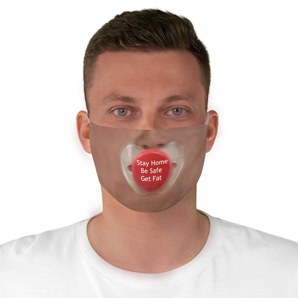 Stay Home Get Fat 3DPrinted Realistic Expression Unisex Fabric Mask - Light/Medium/Dark/Adult/Kids,Washable Reusable 2 layer Polyester Cloth