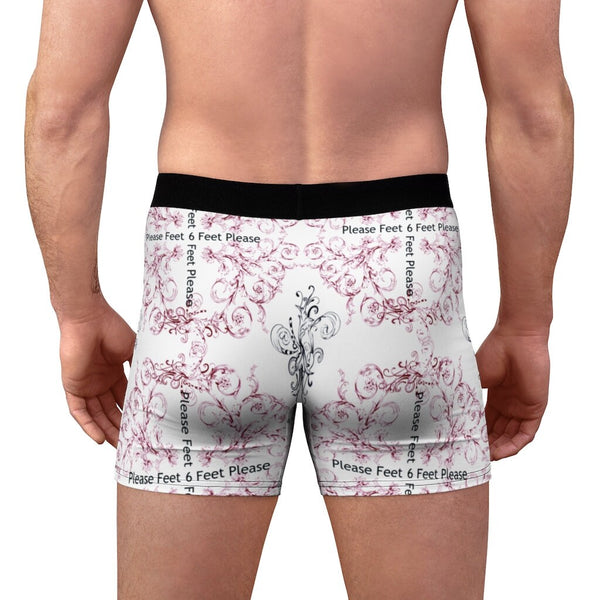 6 feet please Anti-covid Men&#39;s Boxer Briefs,Gift for Him/Christmas/Birthday/Engagement/Anniversary/Funny/Halloween/Thanksgiving/Valentine