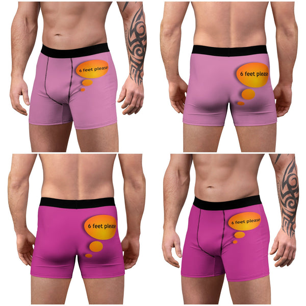6 feet please Anti-covid Men&#39;s Boxer Briefs,Gift for Him/Christmas/Birthday/Engagement/Anniversary/Funny/Halloween/Thanksgiving/Valentine
