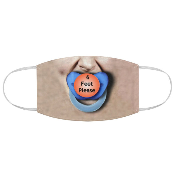 6 Feet Please 3D Printed Baby Pacifier Realistic Expression Unisex Fabric Mask for Light, Medium & Dark  , Reusable Washable Cloth