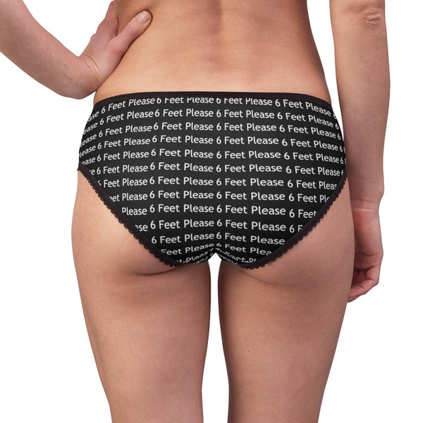 All Over Print 6 feet please Anti-covid slogan Ladies Briefs in lightweight fabric, various colors & sizes