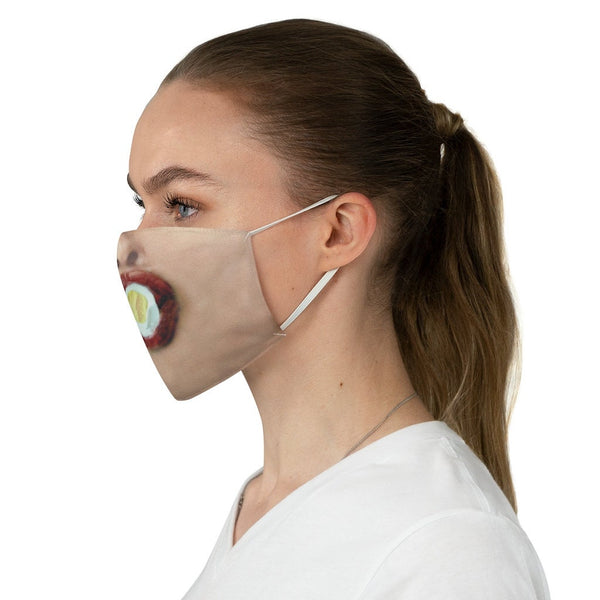 Suck Eggs 3D Printed Realistic Expression Unisex Fabric Mask for Light/Medium/Dark  /Adult/Kids, Washable 2 layer Polyester Cloth