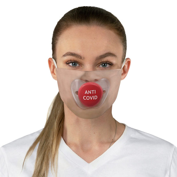 Anti Covid Baby Pacifier 3D Printed Realistic Expression Unisex Fabric Mask, Light, Medium and Dark  , Reusable 2 layer Polyester Cloth