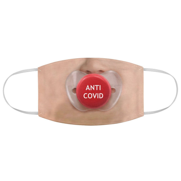 Anti Covid Baby Pacifier 3D Printed Realistic Expression Unisex Fabric Mask, Light, Medium and Dark  , Reusable 2 layer Polyester Cloth