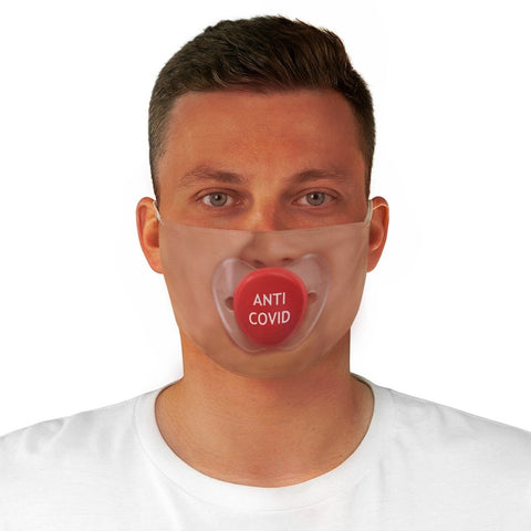 Anti Covid Baby Pacifier 3D Printed Realistic Expression Unisex Fabric Mask, Light, Medium and Dark  , Reusable 2 layer Polyester Cloth