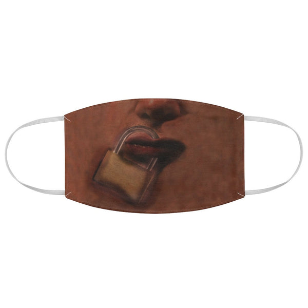 Padlocked mouth 3D  Printed Realistic Expression Unisex Fabric Mask for Light, Medium and Dark  , Reusable 2 layer Polyester