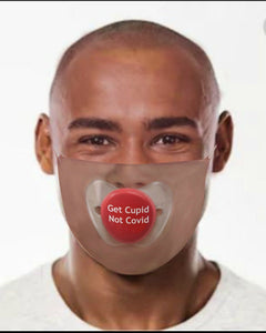 Get Cupid Not  3DPrinted Realistic Expression Unisex Fabric Mask,Light/Med/Dark/Adults/Kids,Washable Reusable 2 layer Polyester Cloth
