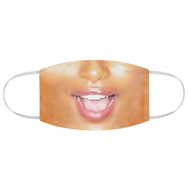 Hey Smiley Happy Face  Realistic   Fabric Mask forLight,Med/Dark/Adults/Kids, Reusable 2 layer Polyester Cloth,Funny Valentine&#39;s Gift