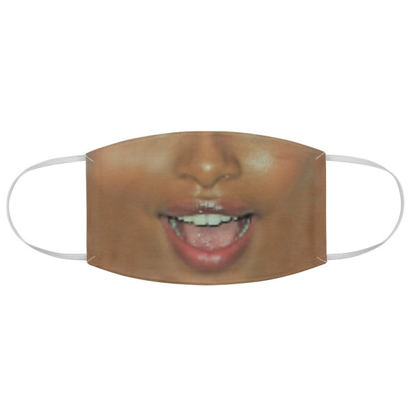 Hey Smiley Happy Face  Realistic   Fabric Mask forLight,Med/Dark/Adults/Kids, Reusable 2 layer Polyester Cloth,Funny Valentine&#39;s Gift