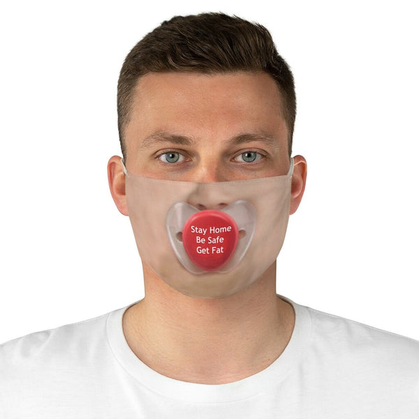 Stay Home Get Fat 3DPrinted Realistic Expression Unisex Fabric Mask - Light/Medium/Dark/Adult/Kids,Washable Reusable 2 layer Polyester Cloth
