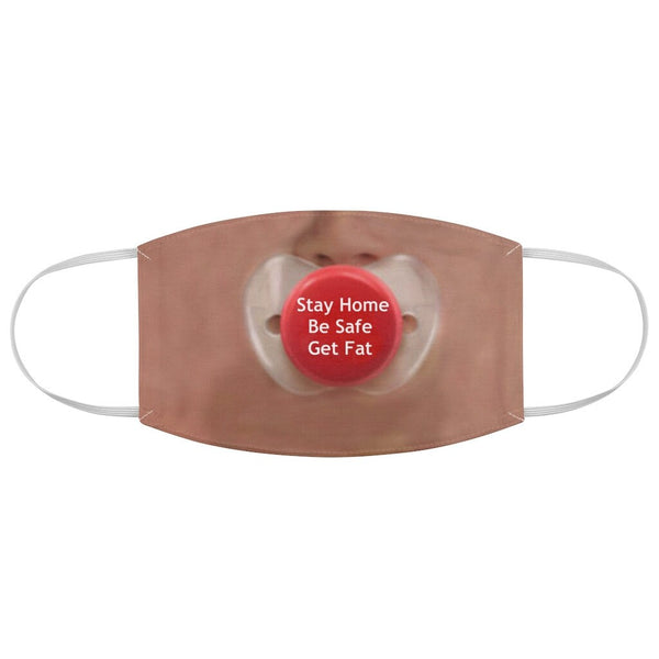Stay Home Get Fat 3DPrinted Realistic Expression Unisex Fabric Mask - Light/Medium/Dark/Adult/Kids,Washable Reusable 2 layer Polyester Cloth