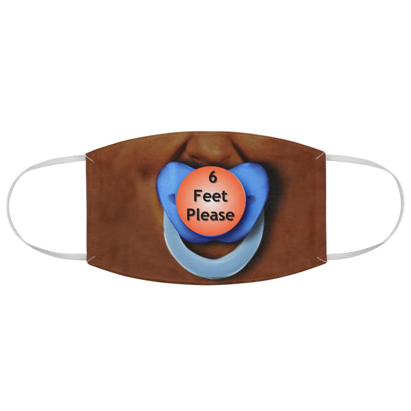 6 Feet Please 3D Printed Baby Pacifier Realistic Expression Unisex Fabric Mask for Light, Medium & Dark  , Reusable Washable Cloth
