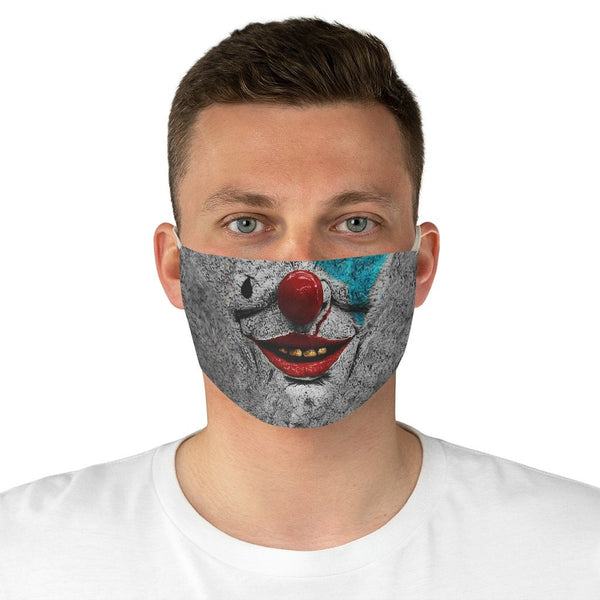 Psycho Crazy Scary Clown Halloween Face Mask 3D Printed Realistic Expression Unisex Fabric Mask for adults/kids. Reusable Washable