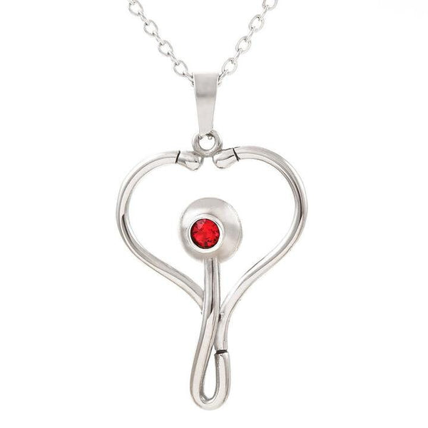 medical jewelry gift,Stethoscope Pendant Red Swarovski Crystal,Nurse Graduation Gift,Mother&#39;s Day Gift,Birthday Gift,Nurse gift,Doctor gift